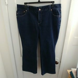 Dark blue stretch jeans, size 22